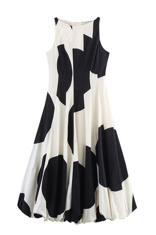 Sleeveless Geometric Casual Dress