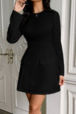 Stylish Long-Sleeve Casual Dress