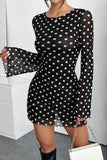 Polka Dot Open-Back Dress
