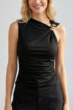Asymmetric Ring-Detail Tank Top