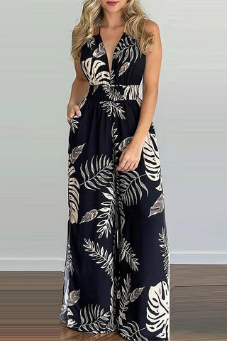 Tropical Halter Jumpsuit