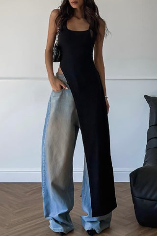Stylish Asymmetrical Cut T-Shirt
