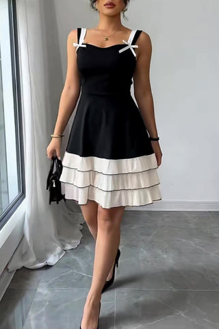Sleeveless Tiered Flare Dress