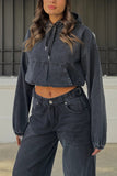 Cropped Hooded Sweatshirt