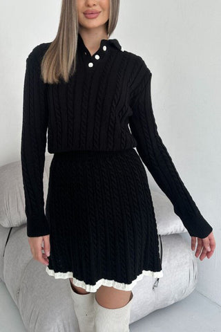 Knit Sweater and Skirt Set