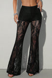 Lace Flare Casual Pants