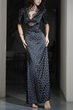 Polka Dot Maxi Dress with Lace Detail