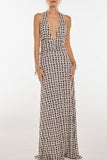 Floral Halter Maxi Dress