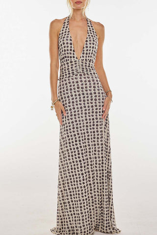 Floral Halter Maxi Dress