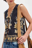 Floral Tie-Front Vest