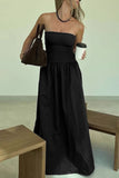 Strapless Maxi Casual Dress