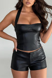 Halter Neck Corset Style Tank Top