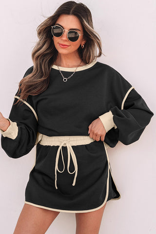 Relaxed Pullover and Skirt Set