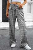 Relaxed Fit Gingham Casual Pants