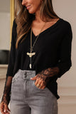 Chic V-Neck Long Sleeve Top