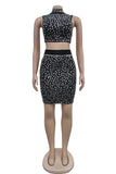 Embellished Sleeveless Mini Skirt Set