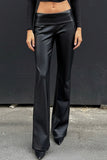 Sleek Flared-Leg Casual Pants