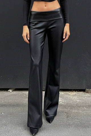 Sleek Flared-Leg Casual Pants