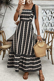 Striped Tie-Shoulder Casual Dress