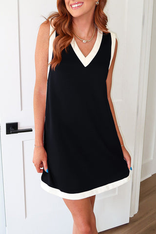 Sleeveless V-Neck Casual Dress