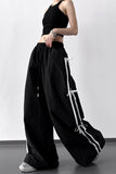 Wide-Leg Pants with Ribbon Detail