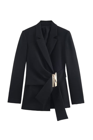Elegant Belted Blazer Set
