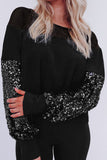 Sequin Sleeve Sweatshirt