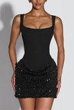 Sequin-Trimmed Night Out Dress