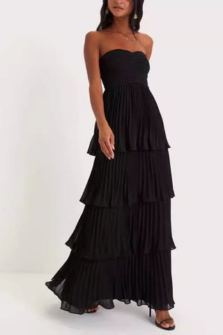 Strapless Tiered Maxi Dress