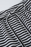 Striped Casual Drawstring Pants