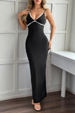Scalloped Edge Bodycon Maxi Dress