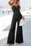 Wide-Leg Strappy Jumpsuit