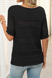 Elegant Knit Short-Sleeve Top
