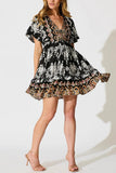 Floral V-Neck Casual Dress