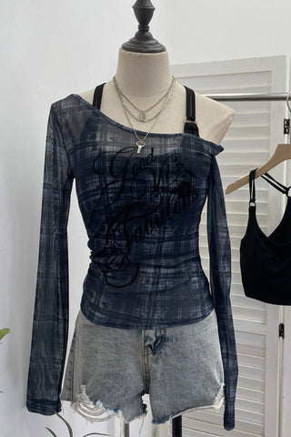 Off-Shoulder Graphic T-Shirt