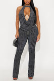 Polka Dot Halter Pants Set