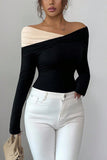 Off-Shoulder Ruched T-Shirt