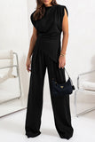 Stylish Draped Two-Piece Set