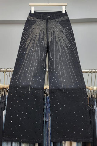 Embellished Straight-Leg Jeans