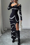 Asymmetrical Cutout Maxi Dress