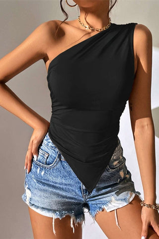 Asymmetrical Sleeveless T-Shirt