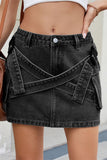 Trendy Wrap Detail Mini Skirt