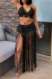 Crochet Fringe Skirt Set