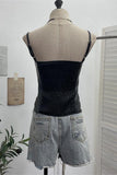 Strap-Detail Corset Tank Top