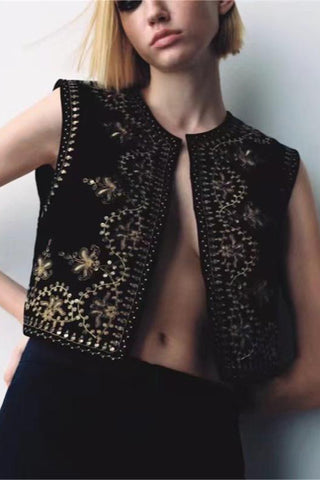 Embellished Formal Vest