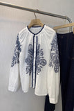 Bohemian Button-Front Blouse