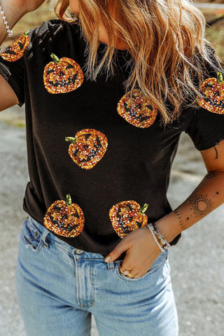 Playful Pumpkin Pattern T-Shirt