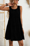 Sleeveless Gingham Mini Dress