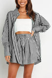 Striped Shirt and Short Set