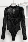 Elegant Lace Pattern Bodysuit